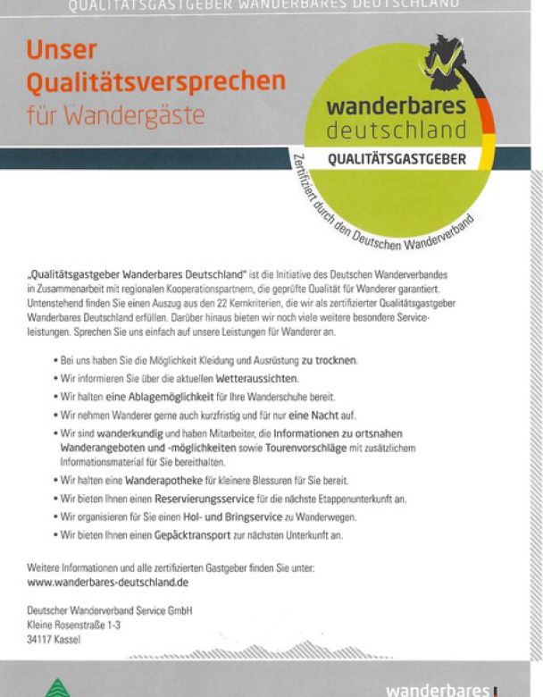 Wanderbares Deutschland Urkunde