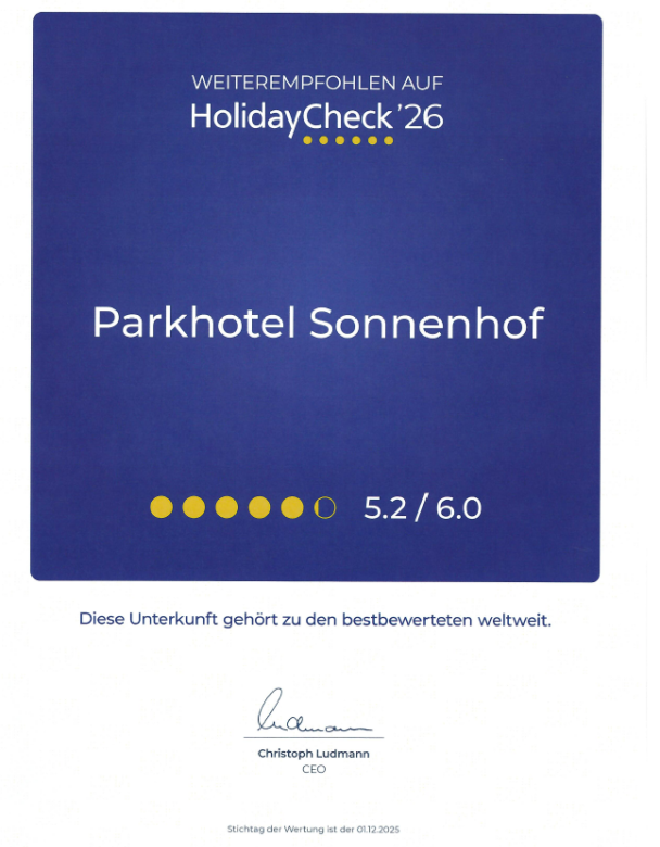 Holiday Check Urkunde