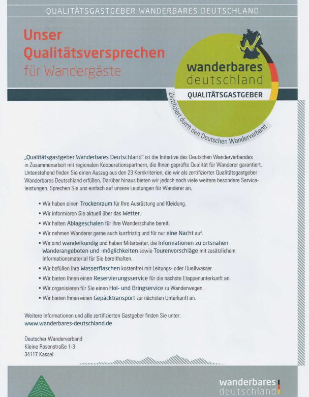 Wanderbares Deutschland Urkunde