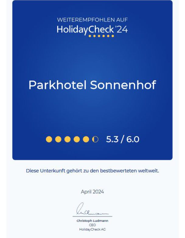 Holiday Check Urkunde